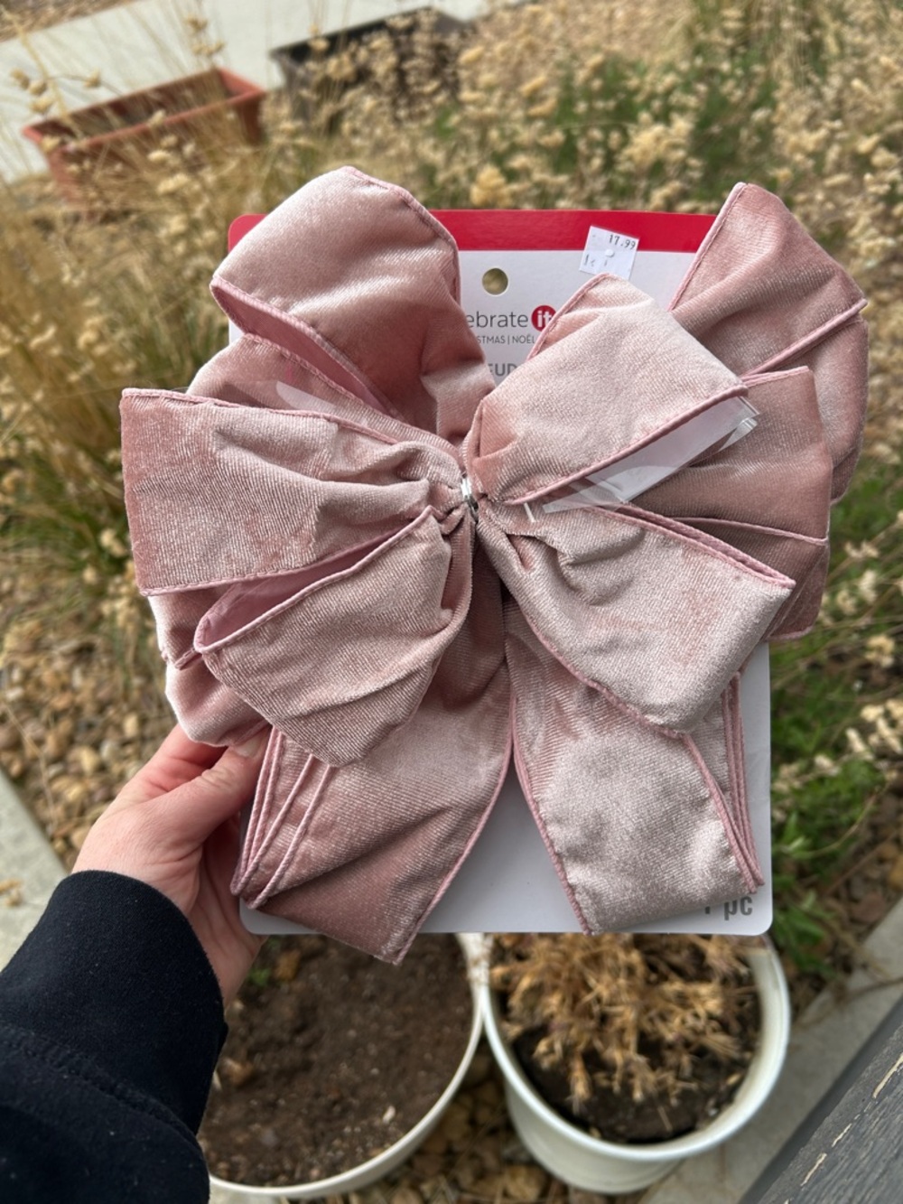 Oversized Velour Bow